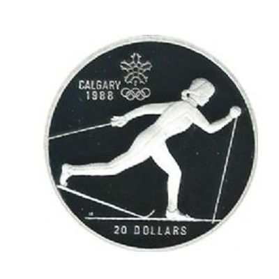 1986 $20 Silver Proof 1988 Olympic Winter Games